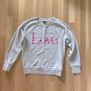 Jcrew XXS grey Love sweatshirt